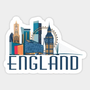 London skyline ,trip, travel, tourist , England lover design Sticker